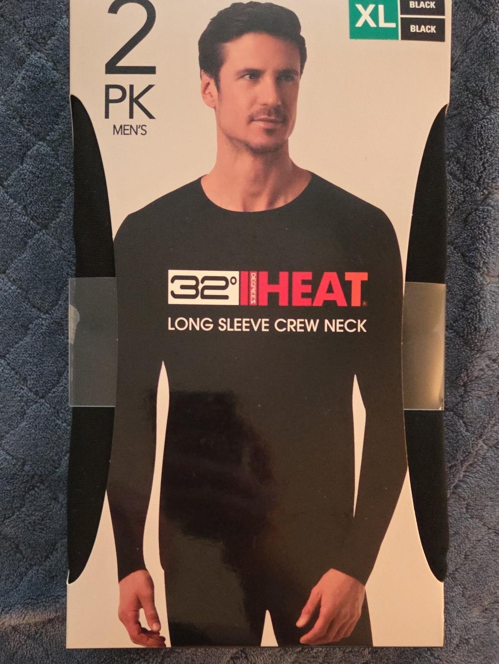 Men's Black Long Sleeve Crew Neck Shirt 2pk